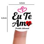 Etiqueta Adesiva Dia dos Namorados 4,3x4,3cm - Pacote com 10 unidades