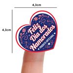 Etiqueta Adesiva Dia dos Namorados 4,3x4,3cm - Pacote com 10 unidades