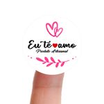 Etiqueta Adesiva Dia dos Namorados 4,3x4,3cm - Pacote com 10 unidades