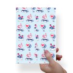 Papel Para Embalar Sabonete Offset (Sulfite) Dia dos Namorados (14,5 X 20,5cm) 10 Unidades