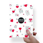 Papel Para Embalar Sabonete Offset (Sulfite) Dia dos Namorados (14,5 X 20,5cm) 10 Unidades