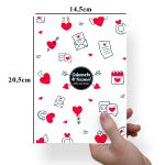Papel Para Embalar Sabonete Offset (Sulfite) Dia dos Namorados (14,5 X 20,5cm) 10 Unidades