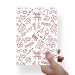 Papel Para Embalar Sabonete Offset (Sulfite) Dia dos Namorados (14,5 X 20,5cm) 10 Unidades