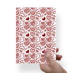 Papel Para Embalar Sabonete Offset (Sulfite) Dia dos Namorados (14,5 X 20,5cm) 10 Unidades