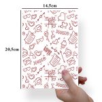 Papel Para Embalar Sabonete Offset (Sulfite) Dia dos Namorados (14,5 X 20,5cm) 10 Unidades