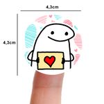 Etiqueta Adesiva Dia dos Namorados Flork Redonda 4,3x4,3cm Pacote com 10 unidades