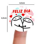 Etiqueta Adesiva Dia dos Namorados Flork Redonda 4,3x4,3cm Pacote com 10 unidades