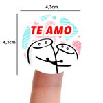 Etiqueta Adesiva Dia dos Namorados Flork Redonda 4,3x4,3cm Pacote com 10 unidades