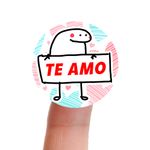 Etiqueta Adesiva Dia dos Namorados Flork Redonda 4,3x4,3cm Pacote com 10 unidades