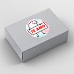 Etiqueta Adesiva Dia dos Namorados Flork Redonda 4,3x4,3cm Pacote com 10 unidades