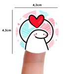 Etiqueta Adesiva Dia dos Namorados Flork Redonda 4,3x4,3cm Pacote com 10 unidades