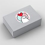 Etiqueta Adesiva Dia dos Namorados Flork Redonda 4,3x4,3cm Pacote com 10 unidades