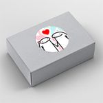 Etiqueta Adesiva Dia dos Namorados Flork Redonda 4,3x4,3cm Pacote com 10 unidades