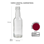 Kit Frascos Vidro Cristal Garrafinha 50ml (18/410)