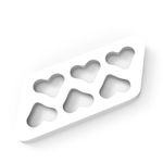 Molde de Silicone 6 Mini Corações 3D