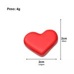 Molde de Silicone 6 Mini Corações 3D