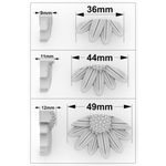 Forma de Silicone Margarida Bipartida Para velas | Gesso | Biscuit P1-96
