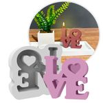 Forma de Silicone LOVE Escultural 3D