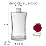 Frasco Vidro Cristal Picolo 100ml (Recrave) + Válvula Spray Várias Cores