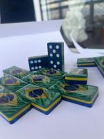 Molde de Silicone Jogo Dominó Artesanal Para Resina, Gesso e Cimento