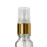 Frasco Vidro Cristal Amostra Flaconete Cilíndrico 20ml (18/410) + Válvula Spray Várias Cores + Sobretampa