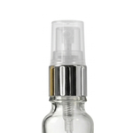 Frasco Vidro Cristal Amostra Flaconete Cilíndrico 20ml (18/410) + Válvula Spray Várias Cores + Sobretampa