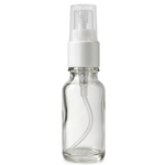 Frasco Vidro Cristal Amostra Flaconete Cilíndrico 20ml (18/410) + Válvula Spray Várias Cores + Sobretampa