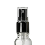 Frasco Vidro Cristal Amostra Flaconete Cilíndrico 20ml (18/410) + Válvula Spray Várias Cores + Sobretampa