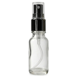 Frasco Vidro Cristal Amostra Flaconete Cilíndrico 20ml (18/410) + Válvula Spray Várias Cores + Sobretampa