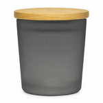 Copo Pote Vela 70ml  Tampa de Madeira Hermetica - Preto Jateado