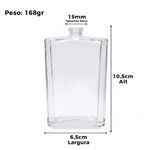 Frasco Vidro Classic Retangular Para Perfume 100ml Recrave Com Valvula Spray Luxo Varias Cores 