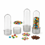 Kit Frasco Tubete de Acrilico 08cm Bolha de Sabão Com Tampa