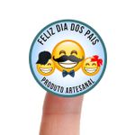 Etiqueta Adesiva Vinil Dia dos Pais Lembrancinha 4,3x4,3cm Pacote com 10 unidades