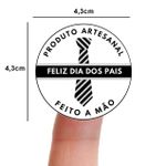 Etiqueta Adesiva Vinil Dia dos Pais Lembrancinha 4,3x4,3cm Pacote com 10 unidades