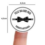 Etiqueta Adesiva Vinil Dia dos Pais Lembrancinha 4,3x4,3cm Pacote com 10 unidades