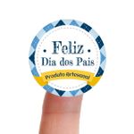 Etiqueta Adesiva Vinil Dia dos Pais Lembrancinha 4,3x4,3cm Pacote com 10 unidades