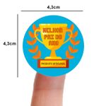 Etiqueta Adesiva Vinil Dia dos Pais Lembrancinha 4,3x4,3cm Pacote com 10 unidades