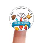 Etiqueta Adesiva Vinil Dia dos Pais Lembrancinha 4,3x4,3cm Pacote com 10 unidades