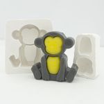Molde Silicone Macaco Encaixe (P1-100)