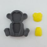 Molde Silicone Macaco Encaixe (P1-100)