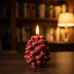 Molde de Silicone Mini Pinha Natal para Sabonetes e Velas Artesanais