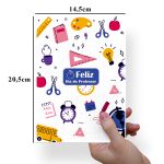 Papel Para Embalar Sabonete Offset (Sulfite) Dia do Professor Dia dos Professores- 10 Unidades (14,5 X 20,5)Cm