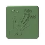 Forma de Silicone Quadrada Feliz dia dos Pais Mãos Juntas