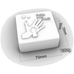Forma de Silicone Quadrada Feliz dia dos Pais Mãos Juntas