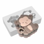 Molde de Silicone Mico Macaquinho Encaixe Lembrancinha
