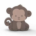 Molde de Silicone Mico Macaquinho Encaixe Lembrancinha