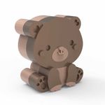 Molde Forma de Silicone Urso Ursinho Animal Encaixe Lembrancinha