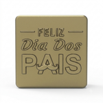 Forma Molde de Silicone Quadrada Feliz dia dos Pais Bigode Modelo 4