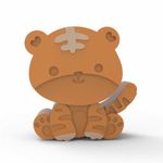 Molde de Silicone Tigre Encaixe Lembrancinha (P1-9)