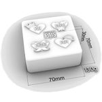 Forma de Silicone Quadrada Feliz dia dos Pais Papai Pai Paizão Papi Afeto